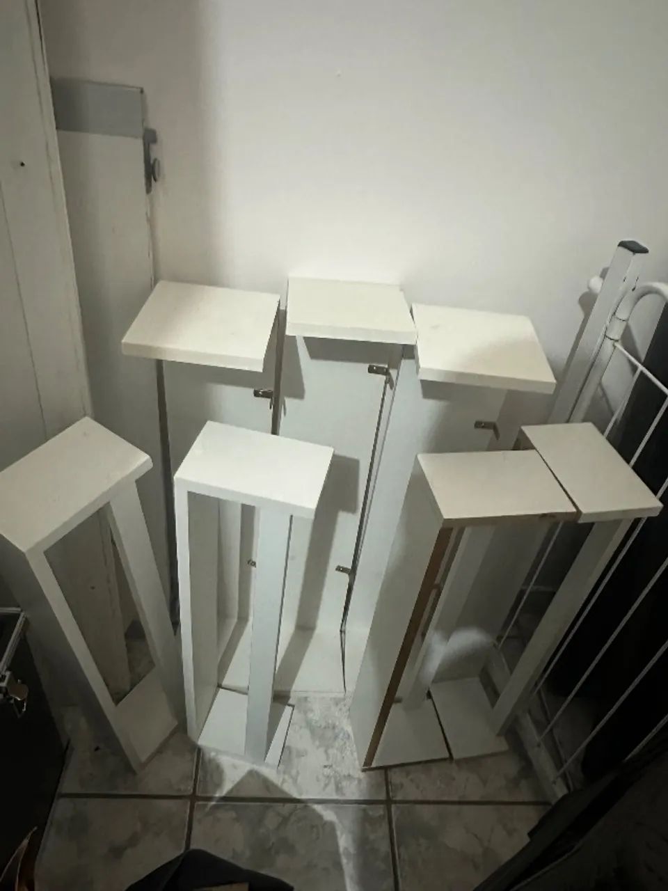 7 ninhos de mdf branco 