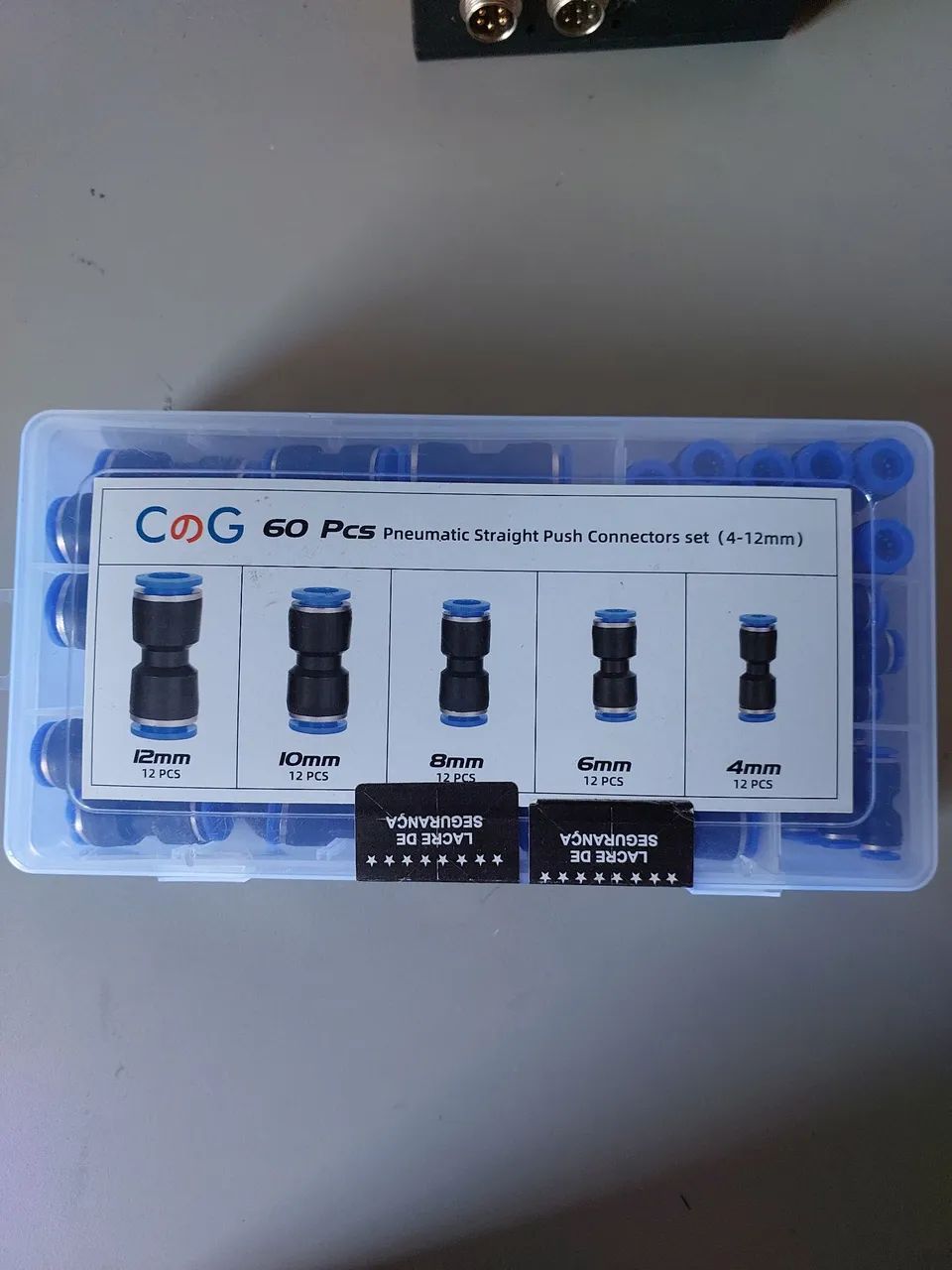 ?Kit 60 Conectores Pneumáticos Engate Rápido Reto 4mm A 12mm