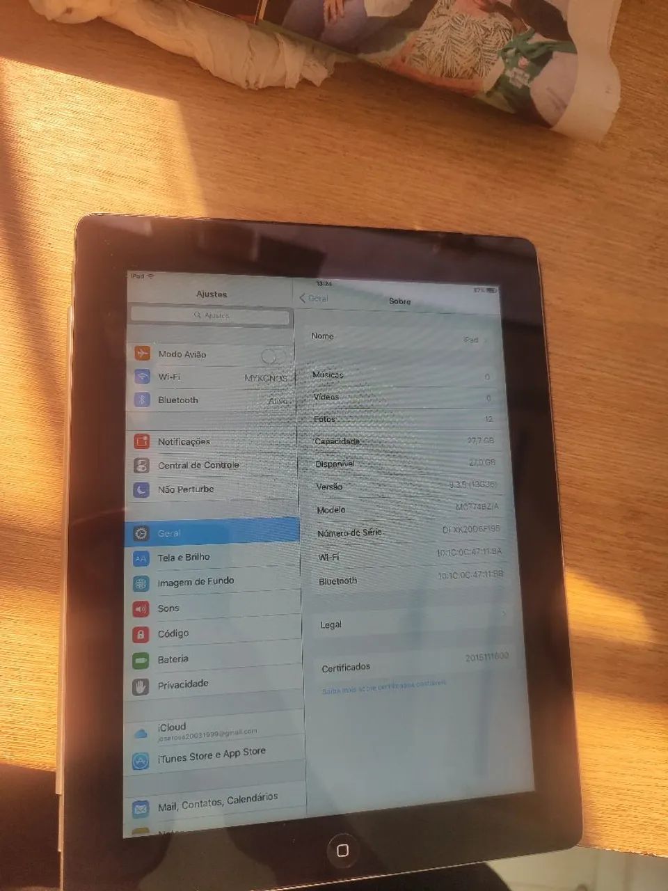 iPad 32GB versão IOS 9.3.5