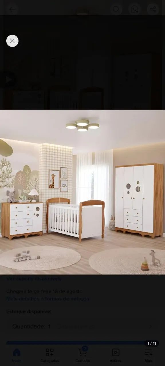 Vende se berço e guarda roupa quarto d bebe