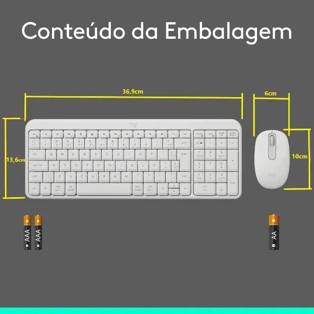 Teclado e Mouse Logitech Sem Fio Bluetooth - Foto 2