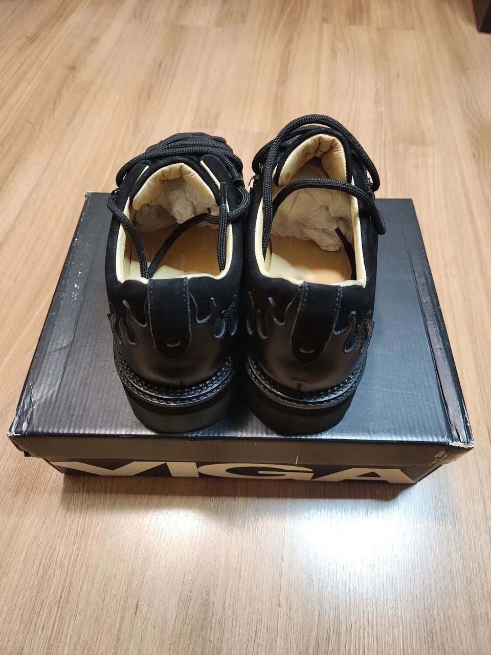 Viga x Guadalupe Hicking Boots Flames All Black - Foto 4