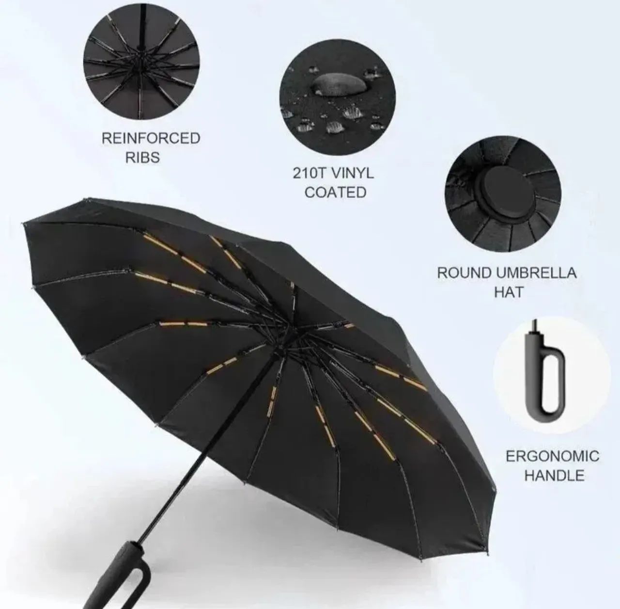 Guarda chuvas luxuoso automático com proteção UV novo - Foto 3