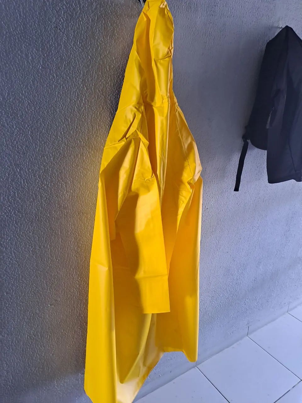 Capa de chuva pvc amarela 