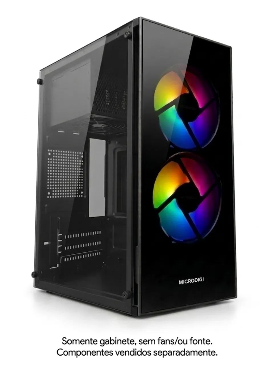  ?Gabinete Gamer Microdigi MD 530- Vidro duplo temperado?