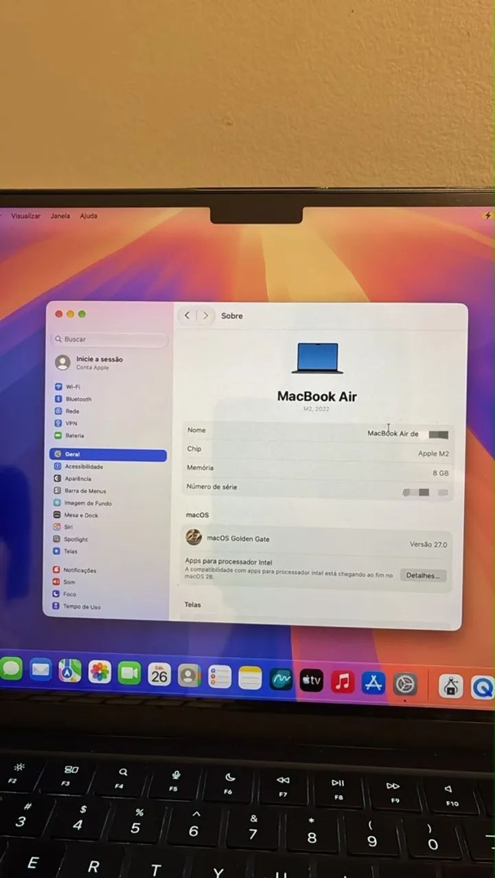 MacBook Air M2 - 8GB / 256GB - Midnight - Foto 3