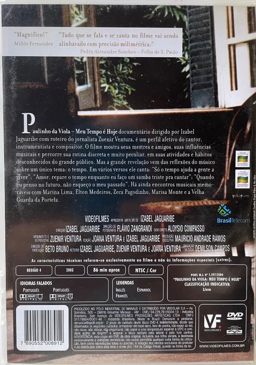 DVD Paulinho da Viola - Meu Tempo é Hoje (2003) - Foto 2