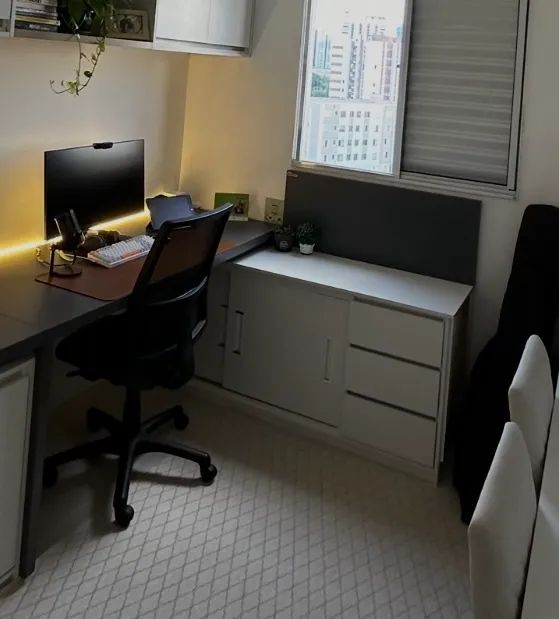 Mesa escritório MDF em L - planejada  - Foto 4