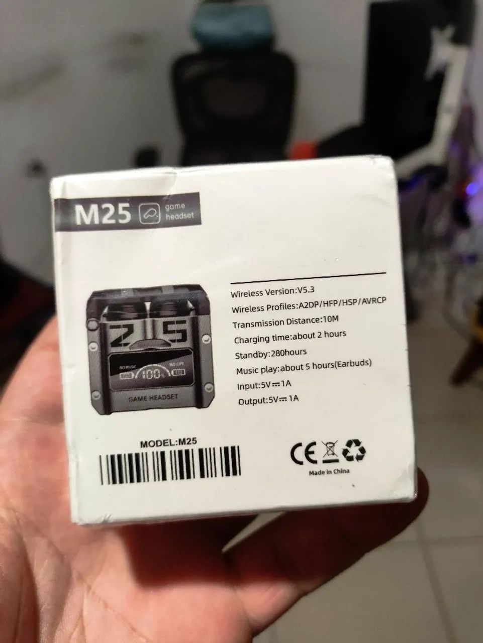 Fone de Ouvido Bluetooth Gamer M25 TWS V5.3 - Visor LED e Modo Jogo (Sem Delay) - Foto 3