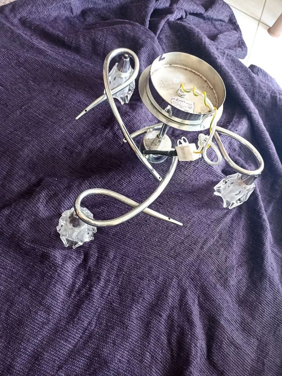 Lustre prateado com led - Foto 3