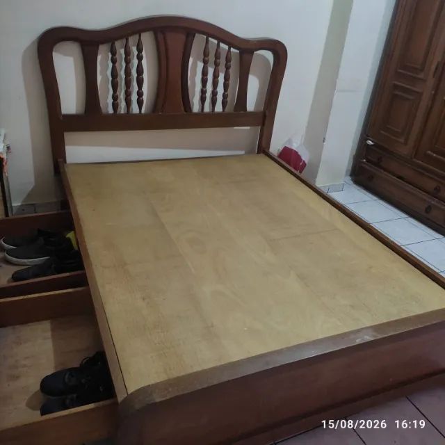 Cama de casal de madeira  - Foto 4