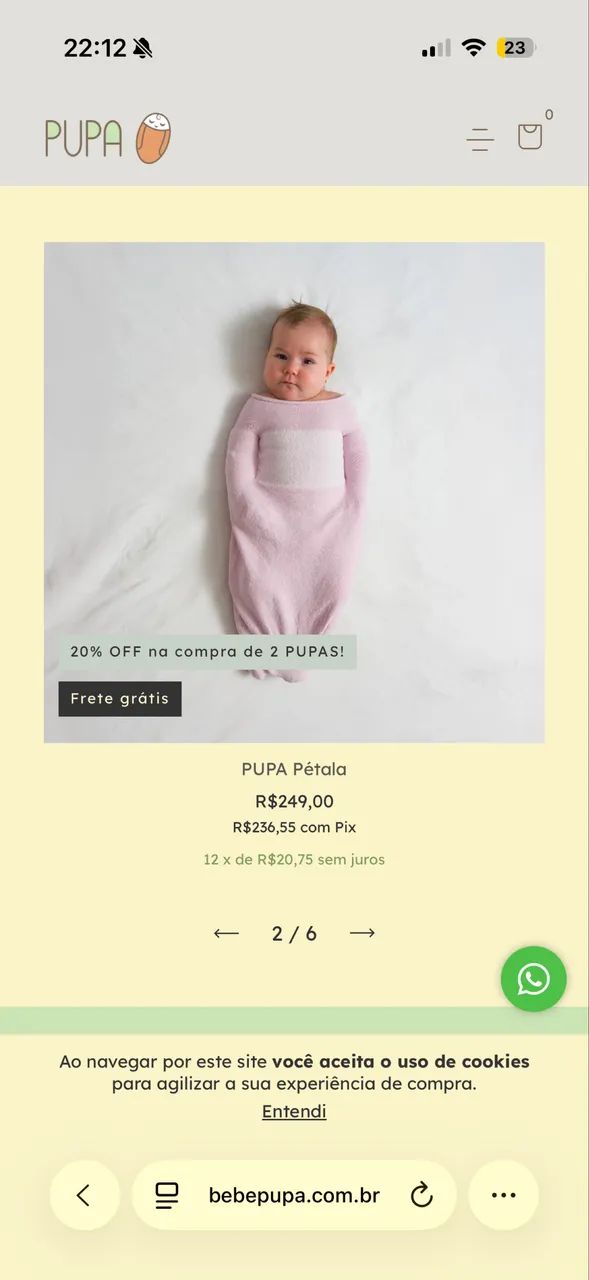 Swaddle/charutinho PUPA - Foto 4