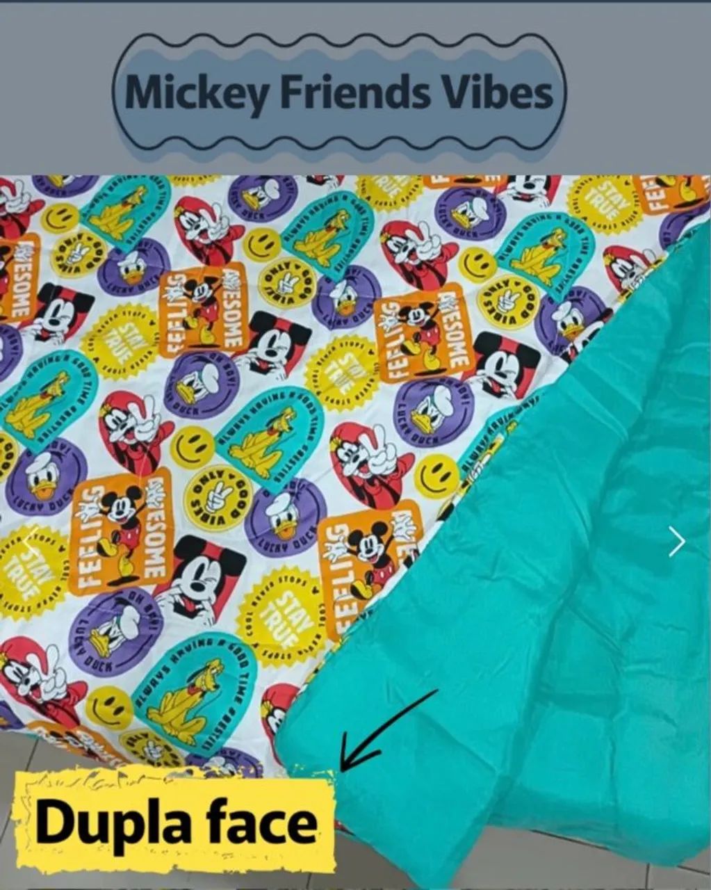 Edredon solteiro Mickey Mouse Vibes - Foto 2