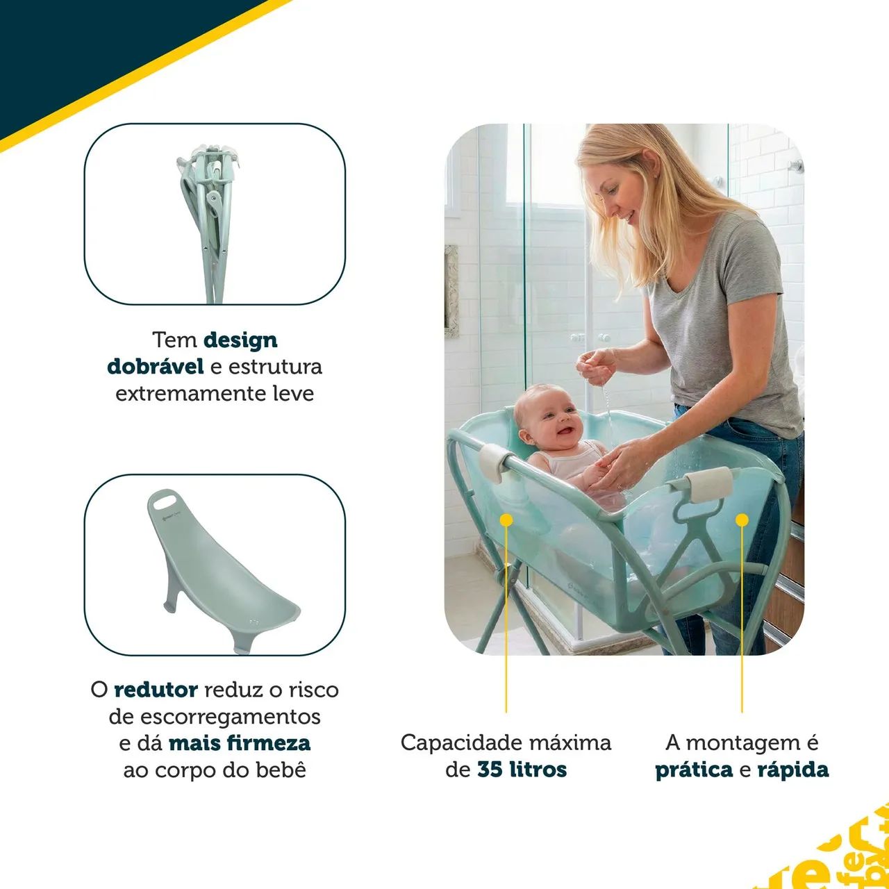 Banheira para bebê Nami com redutor - Foto 5