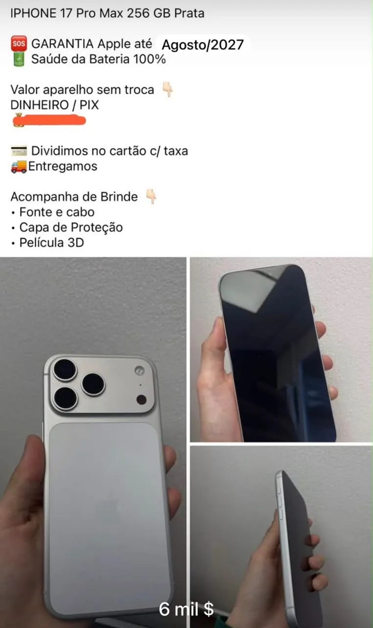 iPhone 17 pro max 256 