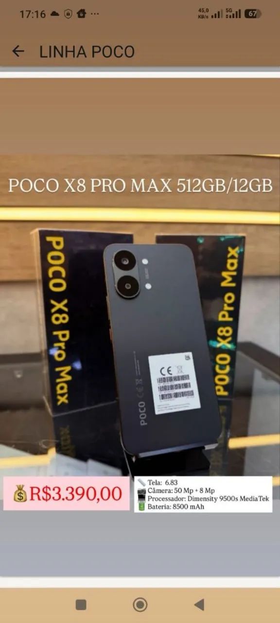 POCO X8 PRO MAX 5G 512/12