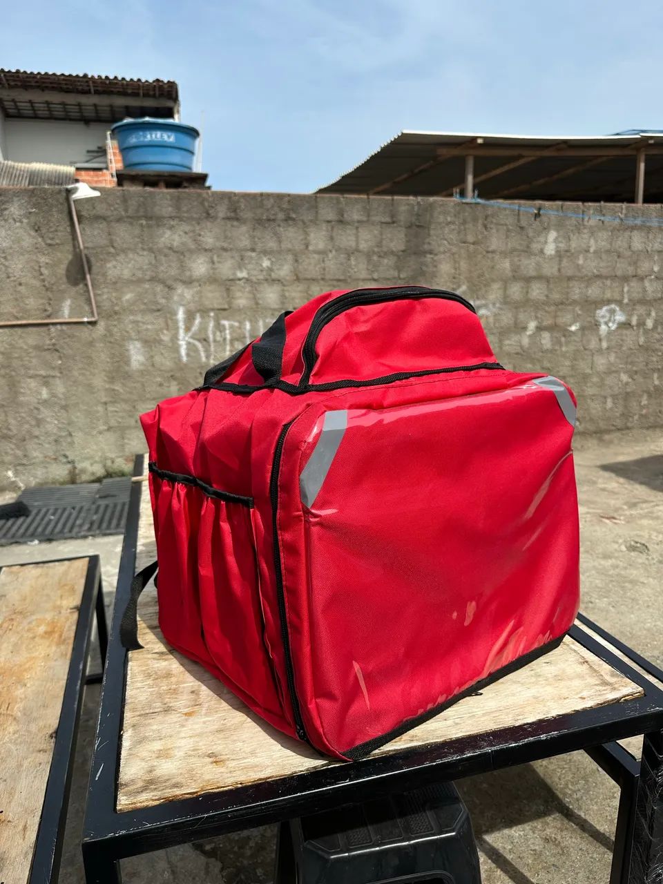 BAG VERMELHA LAMINADA 45L 