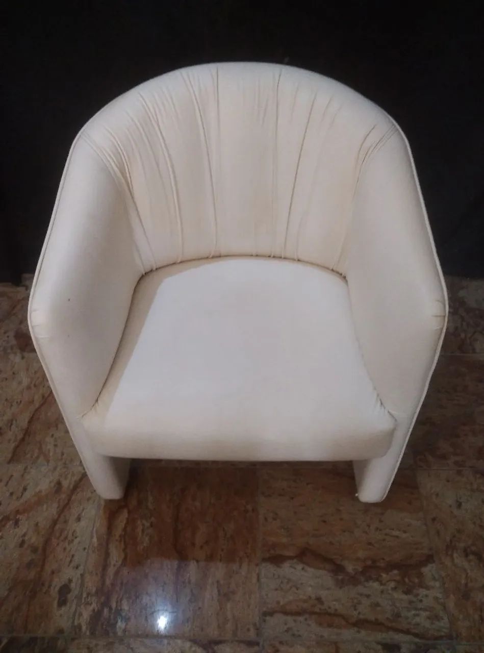 Poltrona couro branco barato 