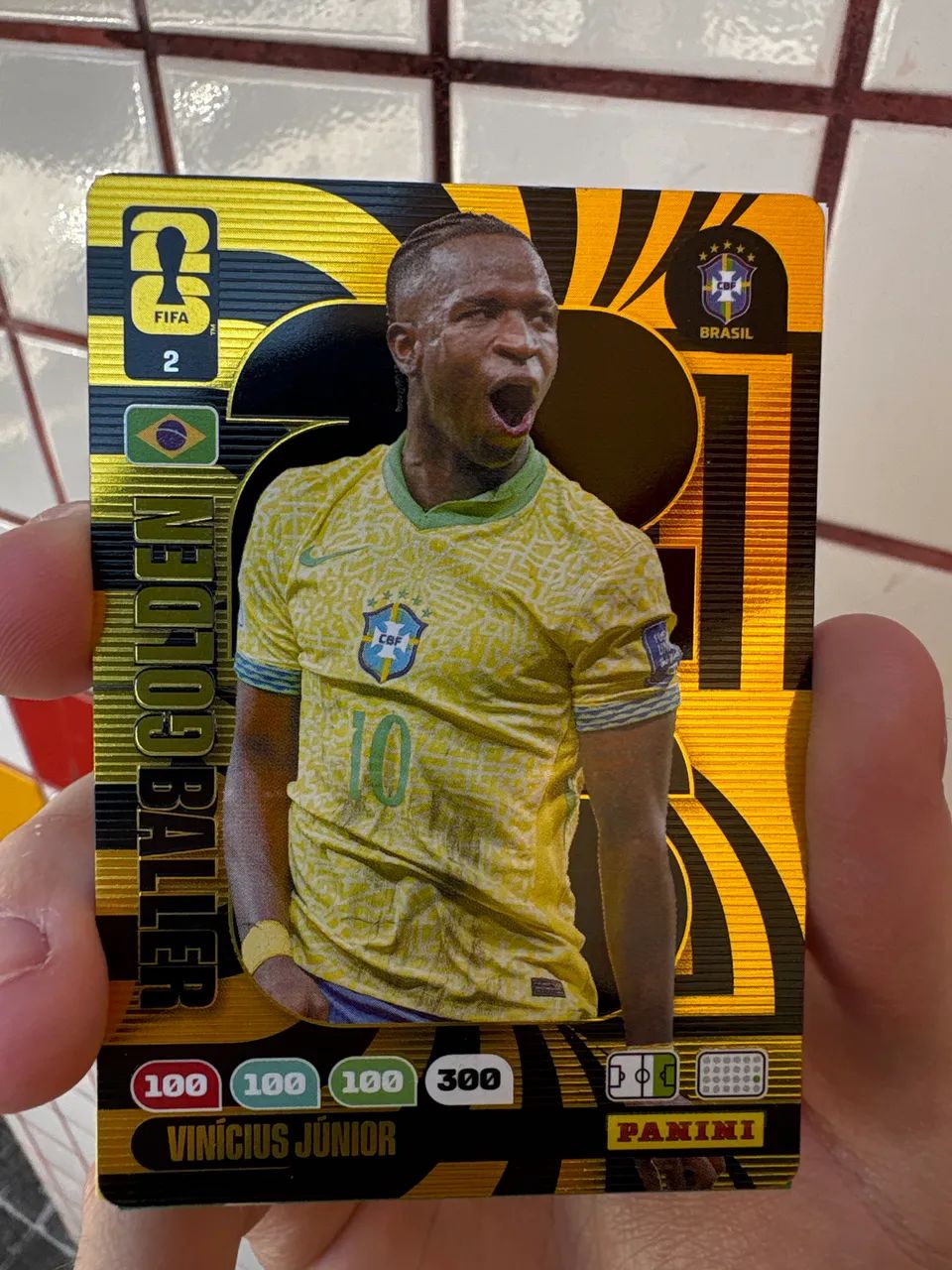 Card Vinicius junior golden baller - copa do mundo 2026