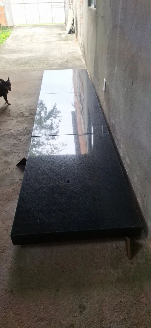 BANCADA EM GRANITO PRETO 3,84×80 CM - Foto 5