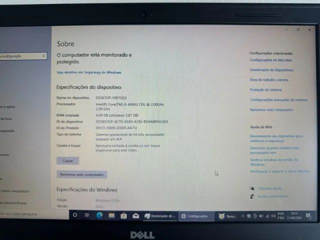 Notebook Dell i3 6ª geração - Foto 3