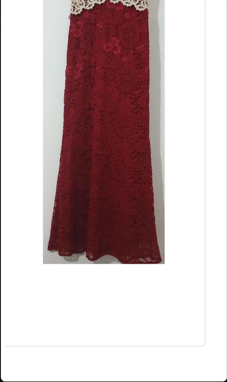 Vestido longo rendado M  - Foto 2