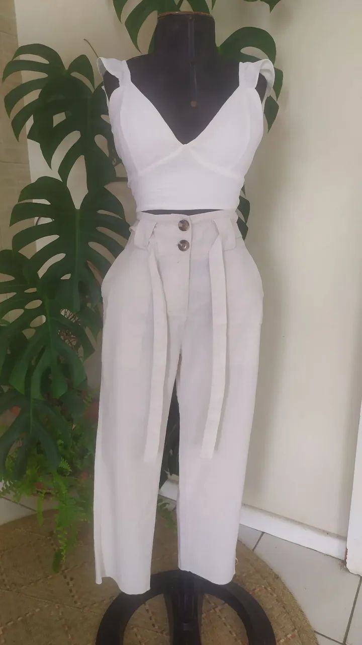 Calça e cropped Tam M 