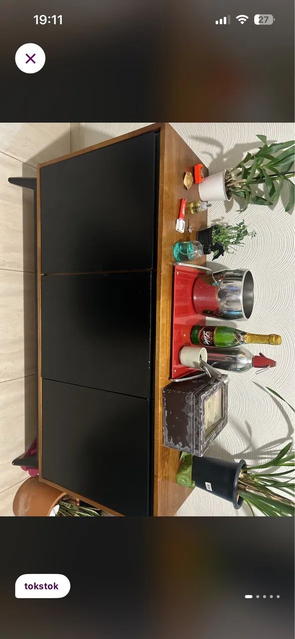 Buffet Preto 3 Portas