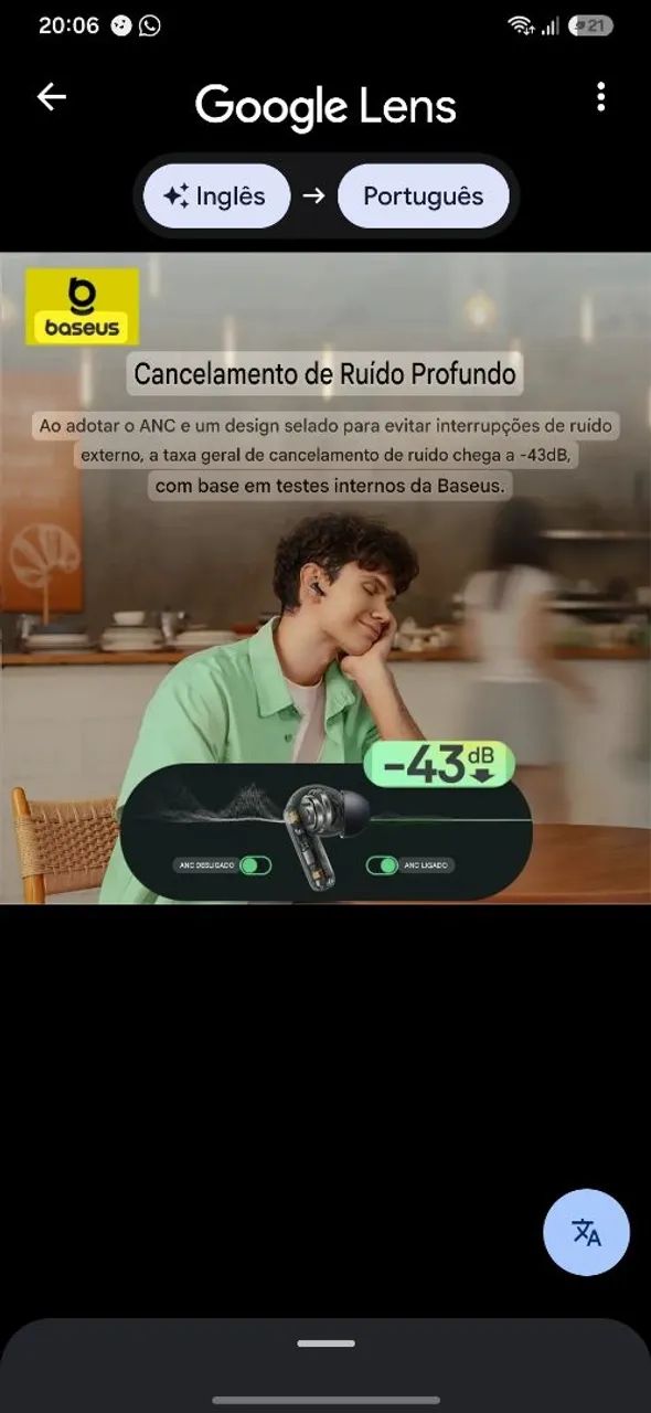 Fone Baseus Ep10nc  - Foto 3