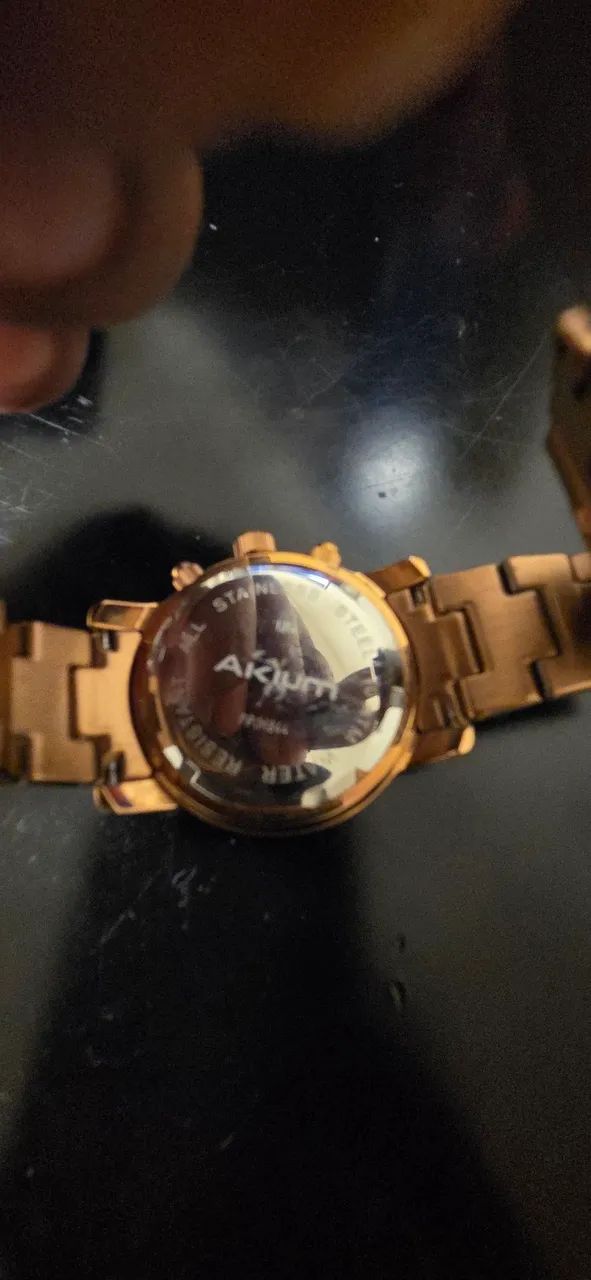 relógio akium rosé gold multifunção - Foto 5