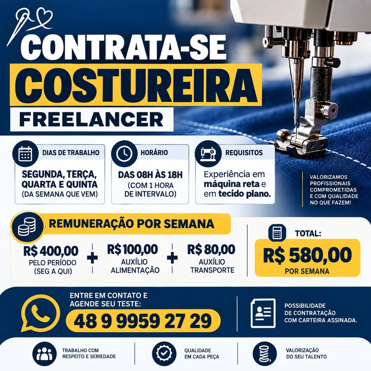 Costureira urgente 