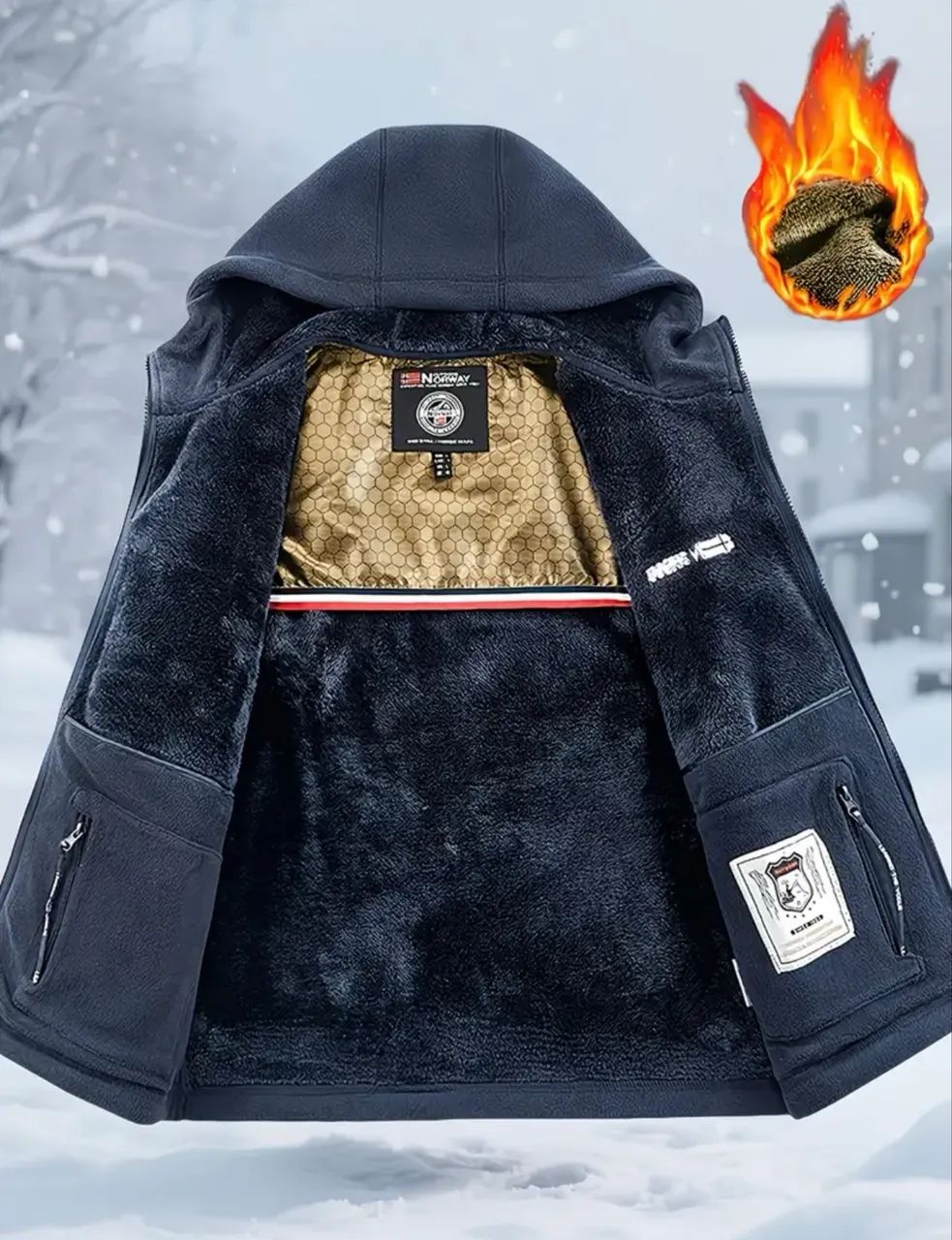Jaqueta de Inverno Masculina (Moletom) - Foto 3