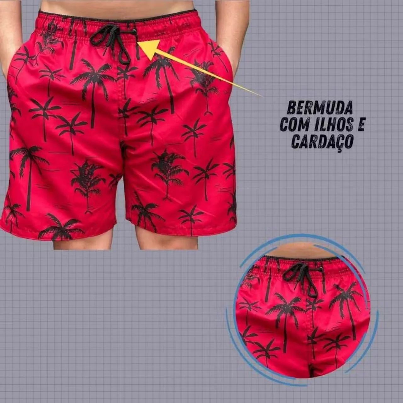 Bermuda masculina tactel surf G - Foto 3