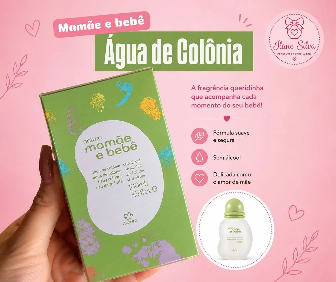 Colônia Mamãe Bebê 100ml  - Foto 3