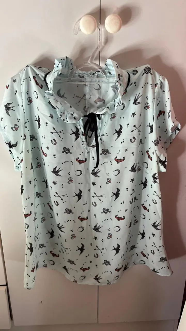 Blusa social seda