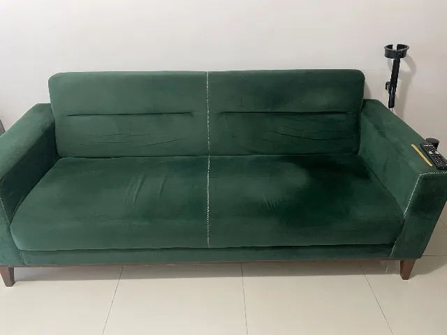 Sofá fixo em suede - Foto 2