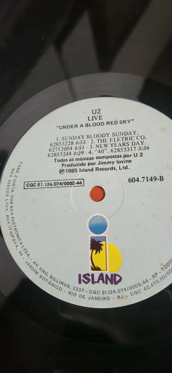 Disco vinil U2 "UNDER A BLOOD RED SKY" lp - Foto 5