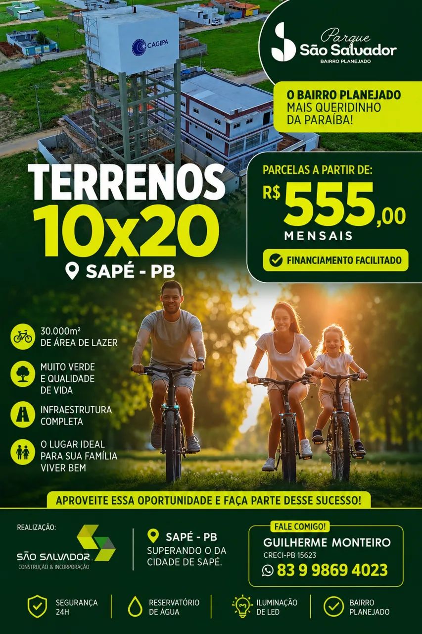 LOTES 10x20 NA CIDADE DE SAPÉ 