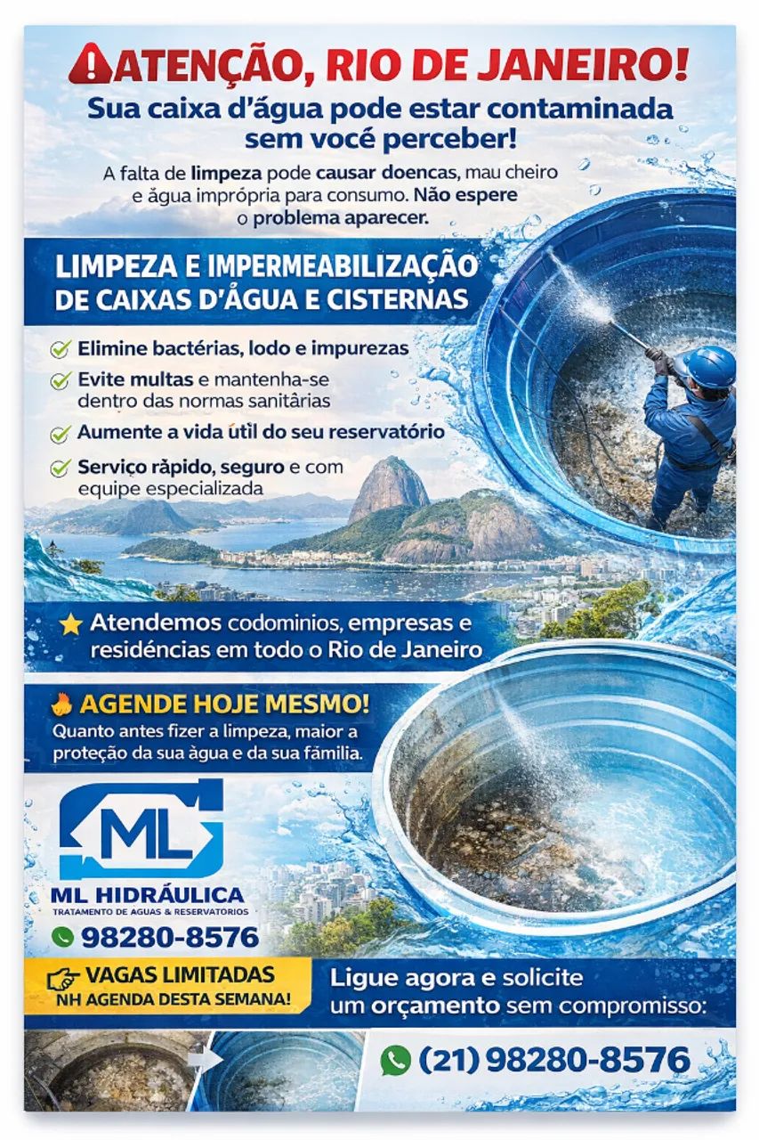 Limpeza de Caixas D'água e Cisternas