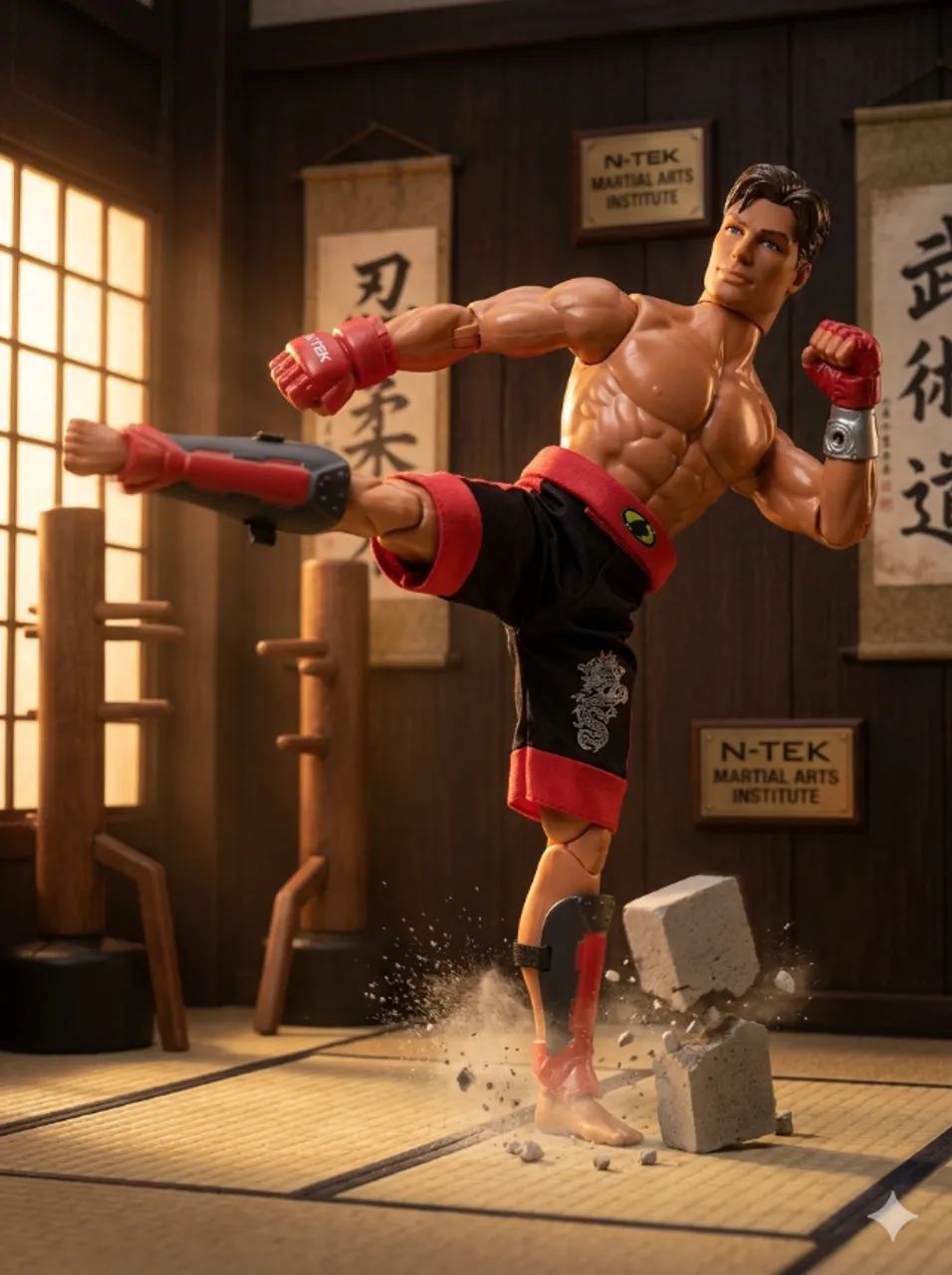 boneco Max Steel kick boxing - mattel