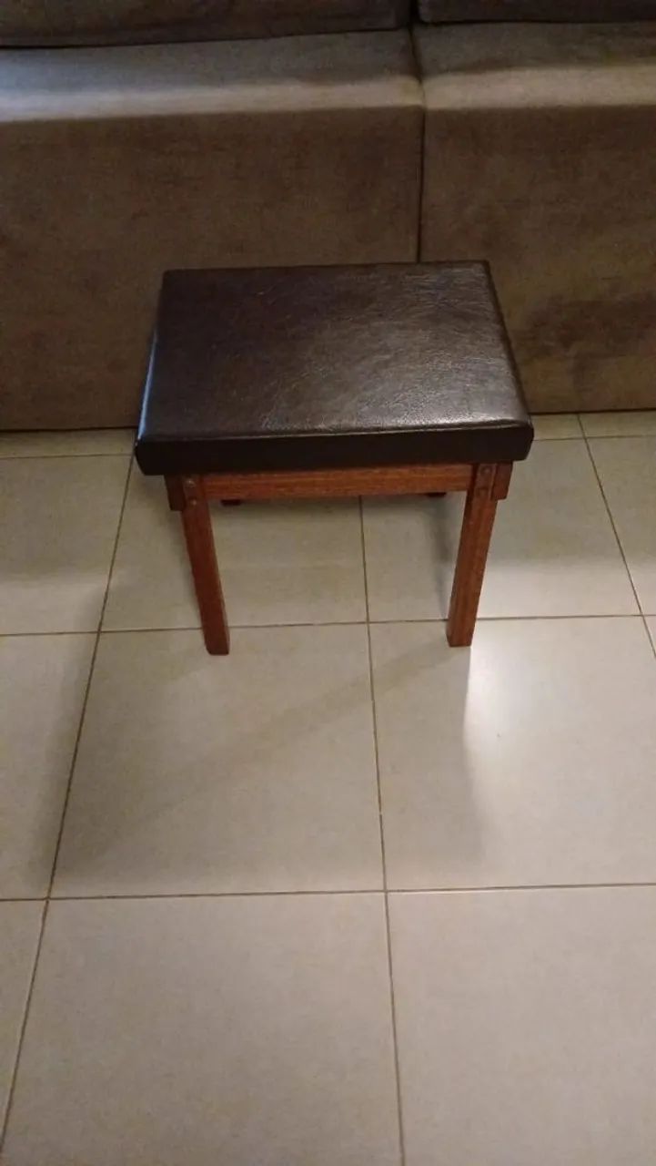 Banqueta dobrável com escada couro - Foto 5