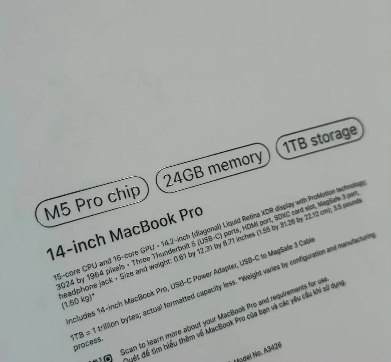 Macbook M5 Pro 2026 