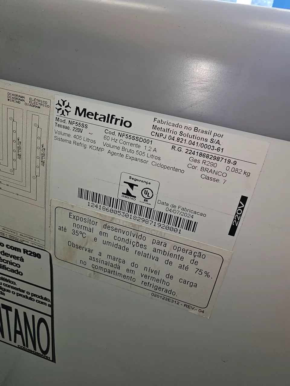 Freezer horizontal Metalfrio 220v Nextgen Supra - Geladeiras e