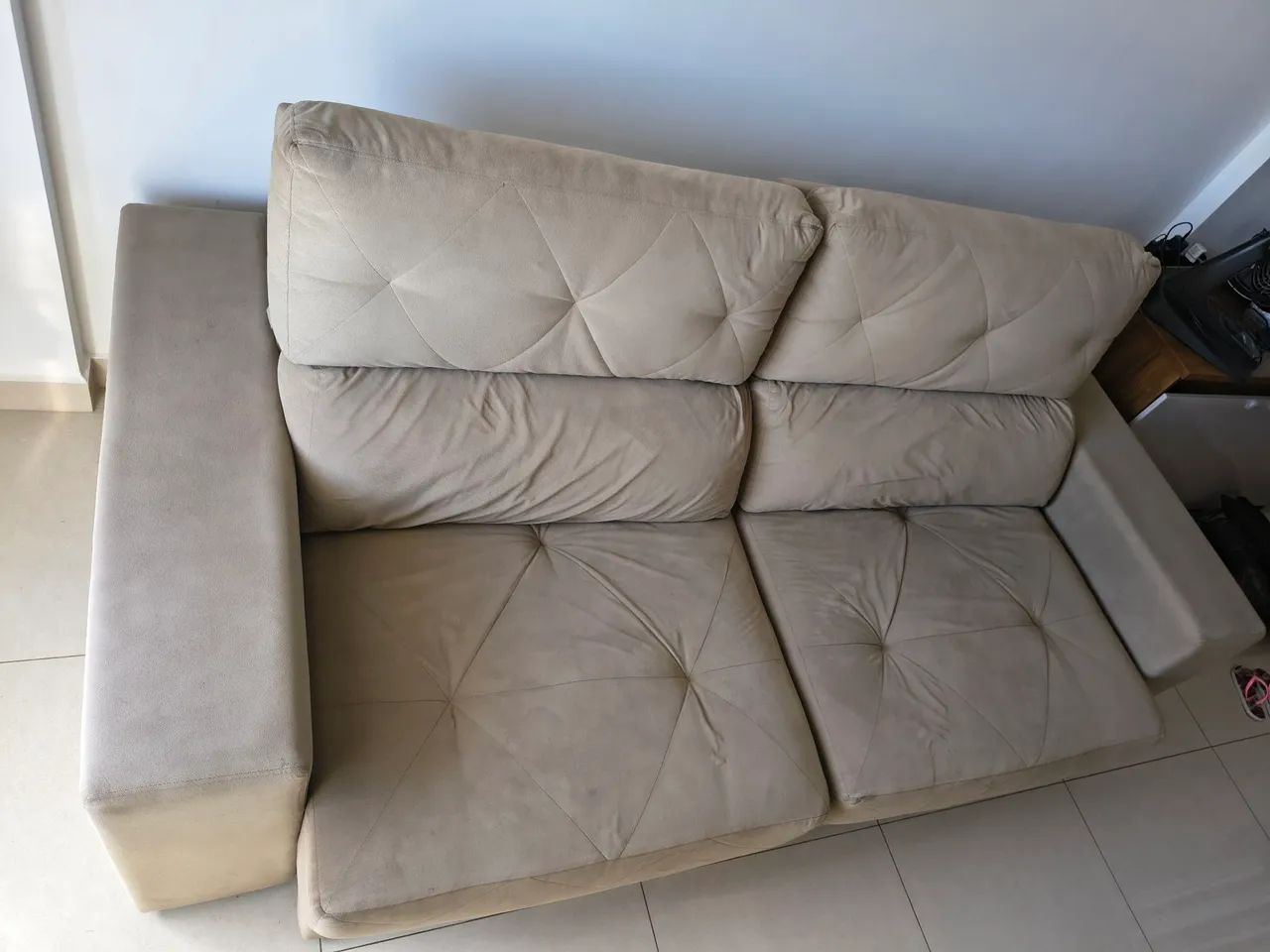 Sofá cama Ibitiza - cor marrom claro