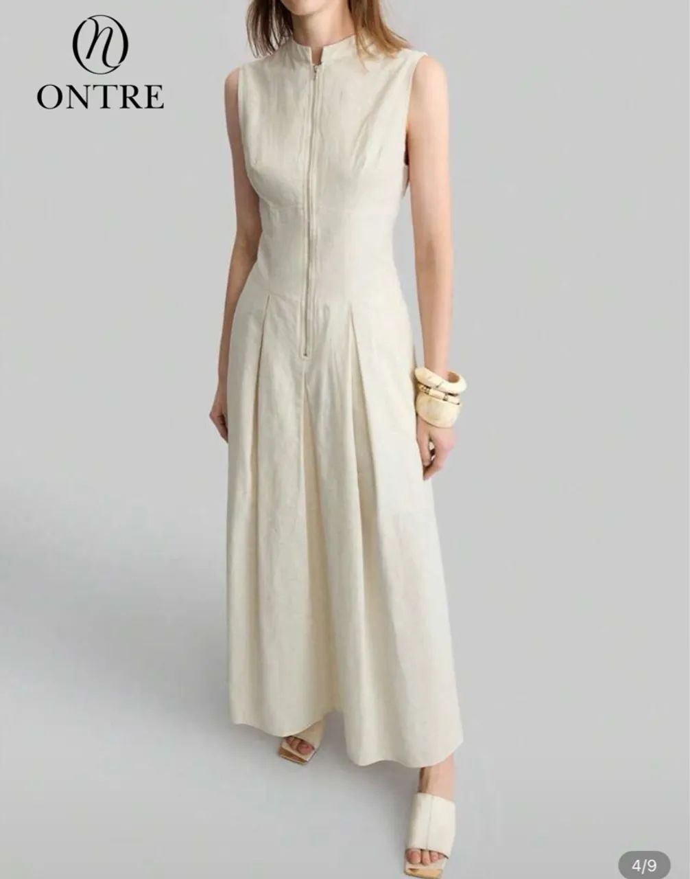 Vestido midi com linho tam. M - Foto 2