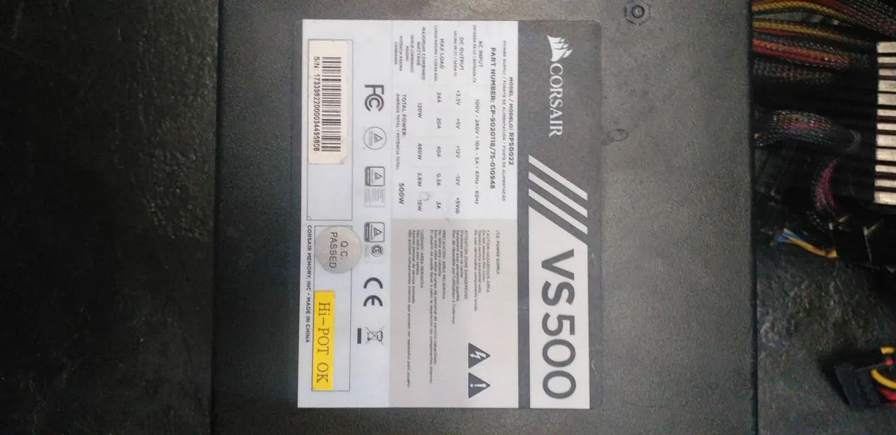 Fonte Corsair vs 500 - Foto 3