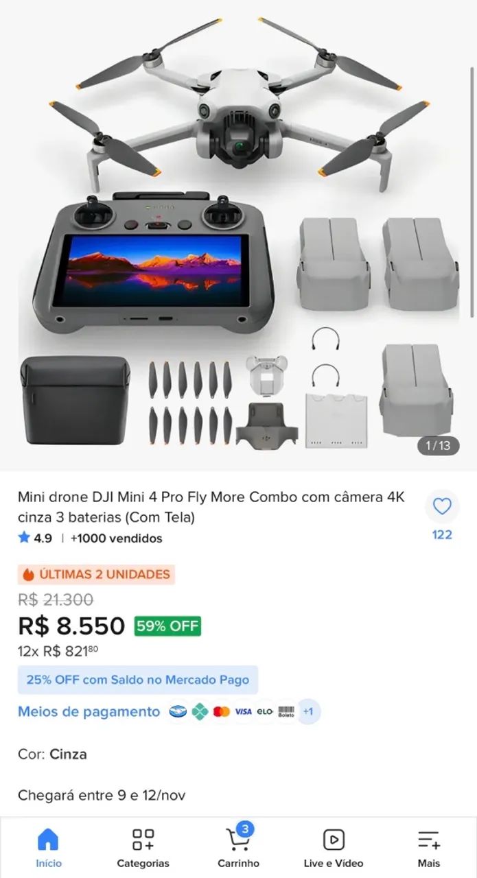 Vendo Drone DJI mini 4 pro Combo Fly More - Foto 2