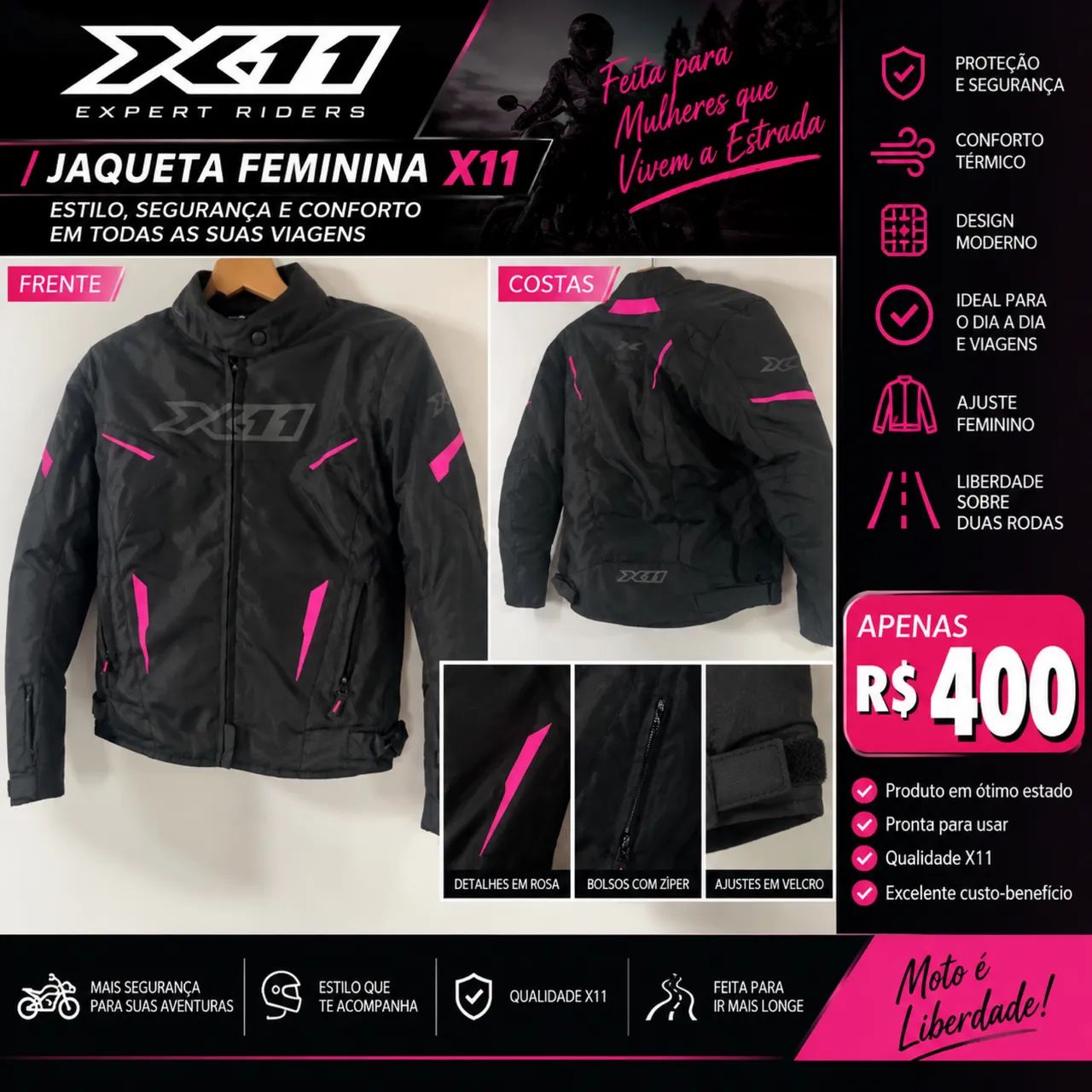 Jaqueta moto 