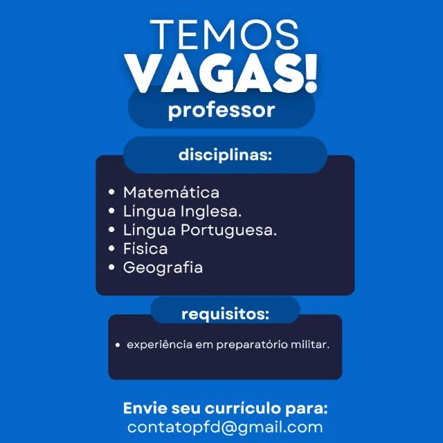 Contratação de Professores