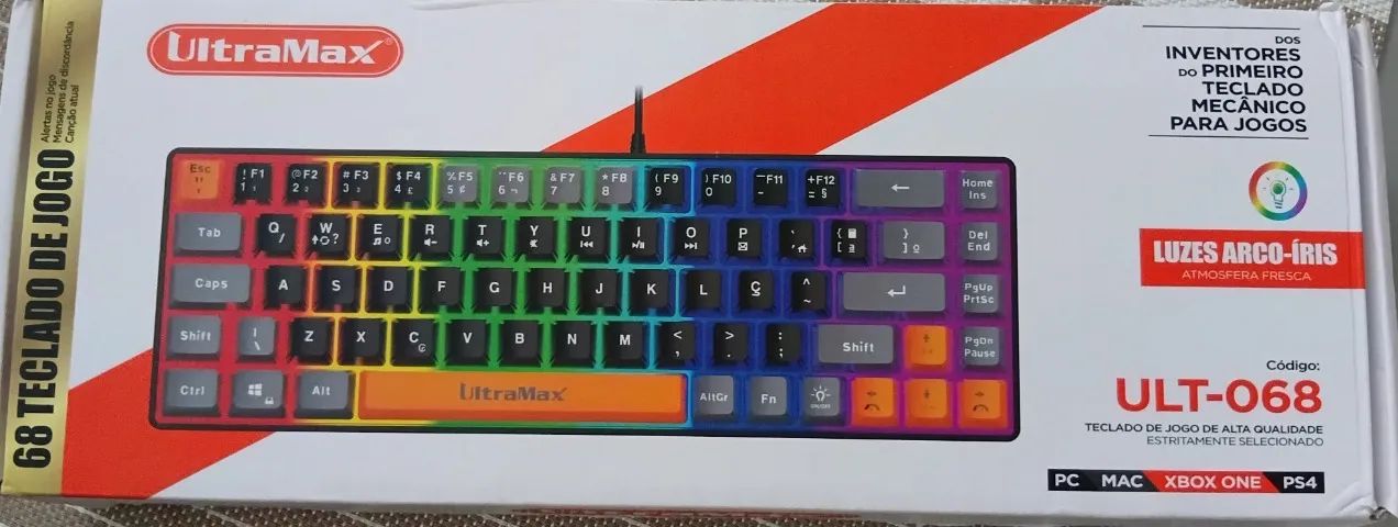 Teclado de jogo luzes arco-íris ultramax - Foto 2